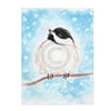 Cute Chickadee Watercolor Art Velveteen Plush Blanket 60 × 80 All Over Prints