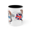 Cute Corgi Dog British Flag On White Art Accent Coffee Mug 11Oz Black /