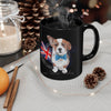 Cute Corgi Dog English Flag Art Black Mug 11Oz Mug