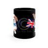 Cute Corgi Dog English Flag Art Black Mug 11Oz Mug