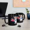Cute Corgi Dog English Flag Art Black Mug 11Oz Mug