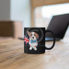 Cute Corgi Dog English Flag Art Black Mug 11Oz Mug