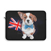 Cute Corgi Dog English Flag Art Laptop Sleeve 15