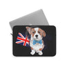 Cute Corgi Dog English Flag Art Laptop Sleeve