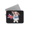 Cute Corgi Dog English Flag Art Laptop Sleeve