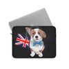 Cute Corgi Dog English Flag Art Laptop Sleeve