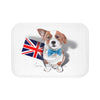 Cute Corgi Dog English Flag Art White Bath Mat 24 × 17 Home Decor