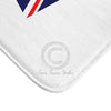 Cute Corgi Dog English Flag Art White Bath Mat Home Decor