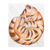 Cute Ginger Tabby Kitten Cat Ink Art Velveteen Plush Blanket 50 × 60 All Over Prints