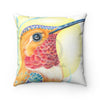 Cute Hummingbird Colored Pencil Art Square Pillow 14 X Home Decor