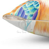 Cute Hummingbird Colored Pencil Art Square Pillow Home Decor