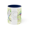 Cute Hummingbird Watercolor Art Accent Coffee Mug 11Oz Navy /