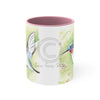 Cute Hummingbird Watercolor Art Accent Coffee Mug 11Oz Pink /