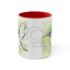 Cute Hummingbird Watercolor Art Accent Coffee Mug 11Oz Red /