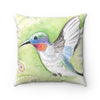 Cute Hummingbird Watercolor Art Pillow Home Decor