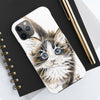 Cute Maine Coon Cat Watercolor Art Case Mate Tough Phone Cases