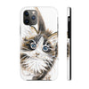 Cute Maine Coon Cat Watercolor Art Case Mate Tough Phone Cases Iphone 11 Pro