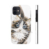 Cute Maine Coon Cat Watercolor Art Case Mate Tough Phone Cases Iphone 12