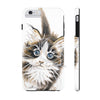 Cute Maine Coon Cat Watercolor Art Case Mate Tough Phone Cases Iphone 6/6S Plus