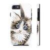 Cute Maine Coon Cat Watercolor Art Case Mate Tough Phone Cases Iphone 7 8