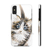 Cute Maine Coon Cat Watercolor Art Case Mate Tough Phone Cases Iphone X