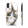 Cute Maine Coon Cat Watercolor Art Case Mate Tough Phone Cases Iphone Xs