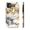 Cute Maine Coon Kitten Calico Watercolor Case Mate Tough Phone Cases Iphone 11