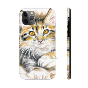 Cute Maine Coon Kitten Calico Watercolor Case Mate Tough Phone Cases Iphone 11 Pro Max