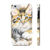 Cute Maine Coon Kitten Calico Watercolor Case Mate Tough Phone Cases Iphone 6/6S Plus