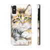 Cute Maine Coon Kitten Calico Watercolor Case Mate Tough Phone Cases Iphone X