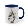 Cute Maine Coon Tuxedo Kitten Cat Watercolor On White Art Accent Coffee Mug 11Oz