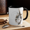 Cute Maine Coon Tuxedo Kitten Cat Watercolor On White Art Accent Coffee Mug 11Oz