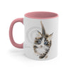 Cute Maine Coon Tuxedo Kitten Cat Watercolor On White Art Accent Coffee Mug 11Oz