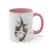 Cute Maine Coon Tuxedo Kitten Cat Watercolor On White Art Accent Coffee Mug 11Oz