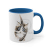 Cute Maine Coon Tuxedo Kitten Cat Watercolor On White Art Accent Coffee Mug 11Oz