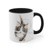 Cute Maine Coon Tuxedo Kitten Cat Watercolor On White Art Accent Coffee Mug 11Oz Black /