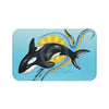 Cute Orca Whale Ink Art Bath Mat Large 34X21 Home Decor
