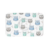 Cute Owls Pattern White Bath Mat Large 34X21 Home Decor