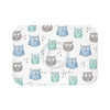 Cute Owls Pattern White Bath Mat Small 24X17 Home Decor
