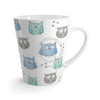 Cute Owls Pattern White Latte Mug Mug