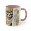 Cute Raccoon In The Woos Watercolor Art Accent Coffee Mug 11Oz