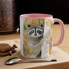 Cute Raccoon In The Woos Watercolor Art Accent Coffee Mug 11Oz