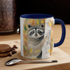 Cute Raccoon In The Woos Watercolor Art Accent Coffee Mug 11Oz