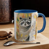Cute Raccoon In The Woos Watercolor Art Accent Coffee Mug 11Oz