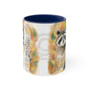 Cute Raccoon In The Woos Watercolor Art Accent Coffee Mug 11Oz Navy /