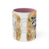 Cute Raccoon In The Woos Watercolor Art Accent Coffee Mug 11Oz Pink /