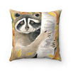 Cute Raccoon Watercolor Art Square Pillow 18 X Home Decor