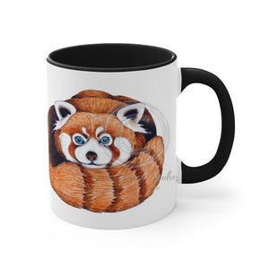 Cute Red Panda Ink Art Accent Coffee Mug 11Oz Black /