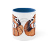 Cute Red Panda Ink Art Accent Coffee Mug 11Oz Blue /