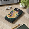 Cute Seahorse Lady Magenta Orange Teal Splash Black Ink Art Case Mate Tough Phone Cases